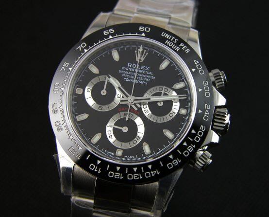Replica Rolex Cosmograph Daytona Black Dial 116520-78590 Copy Watch